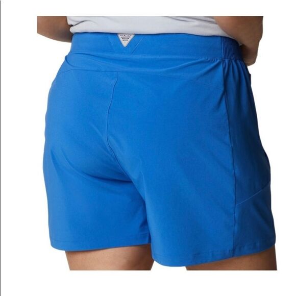 COLUMBIA WOMEN'S 1X Tidal II Short Color: Vivid Blue - Picture 7 of 7